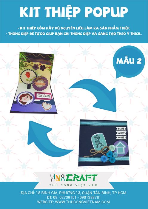 Kit thiệp popup mẫu 2